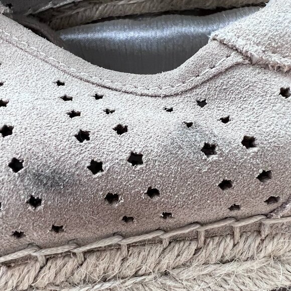 Marc Fisher Carrol Perforated Star Cutout Metallic Espadrille Sneaker - Picture 9 of 9